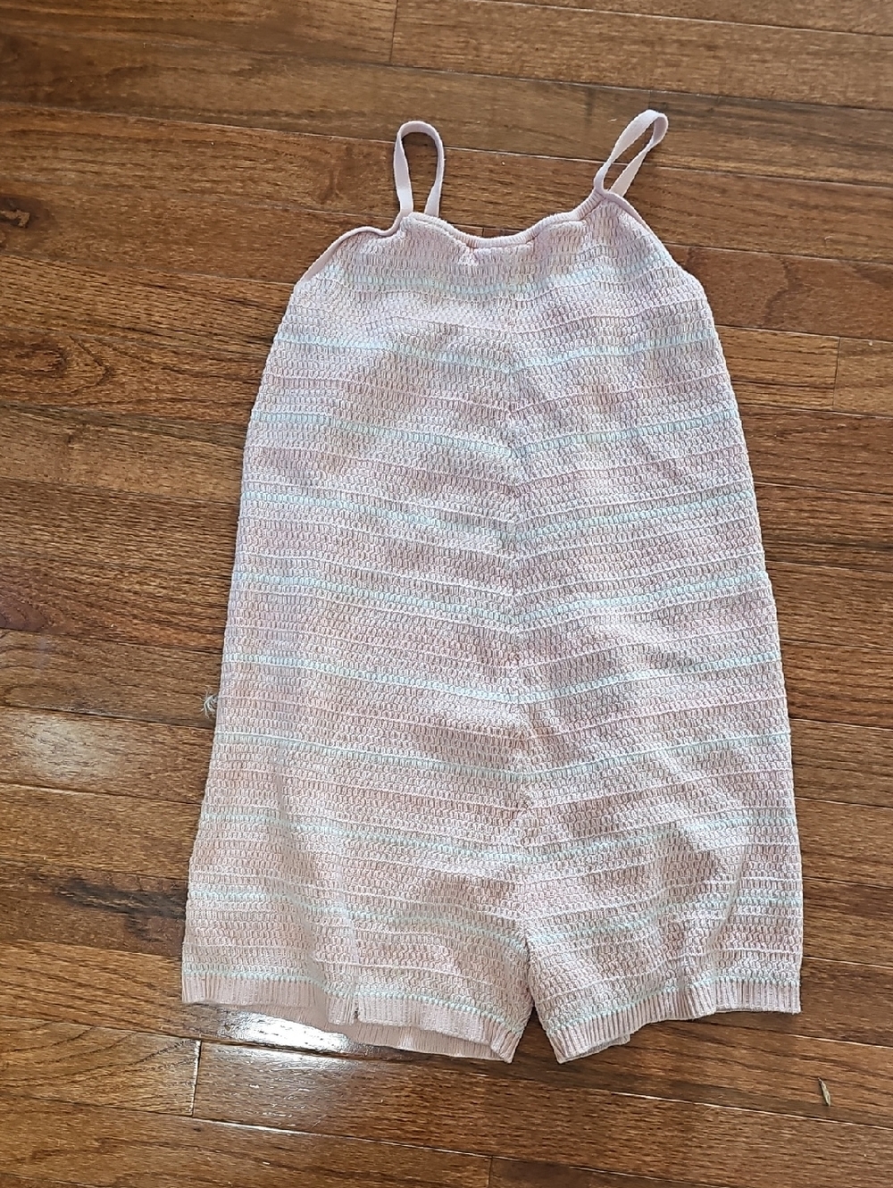OshKosh B'gosh Light Pink & White Striped Knit Romper